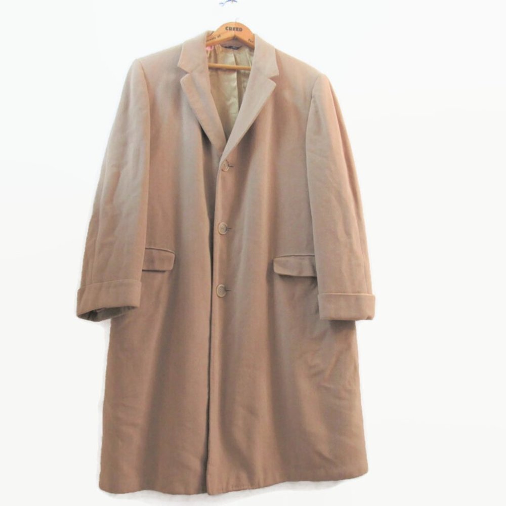 Pure Cashmere Vintage Italian Tailored Camel Coat 40R